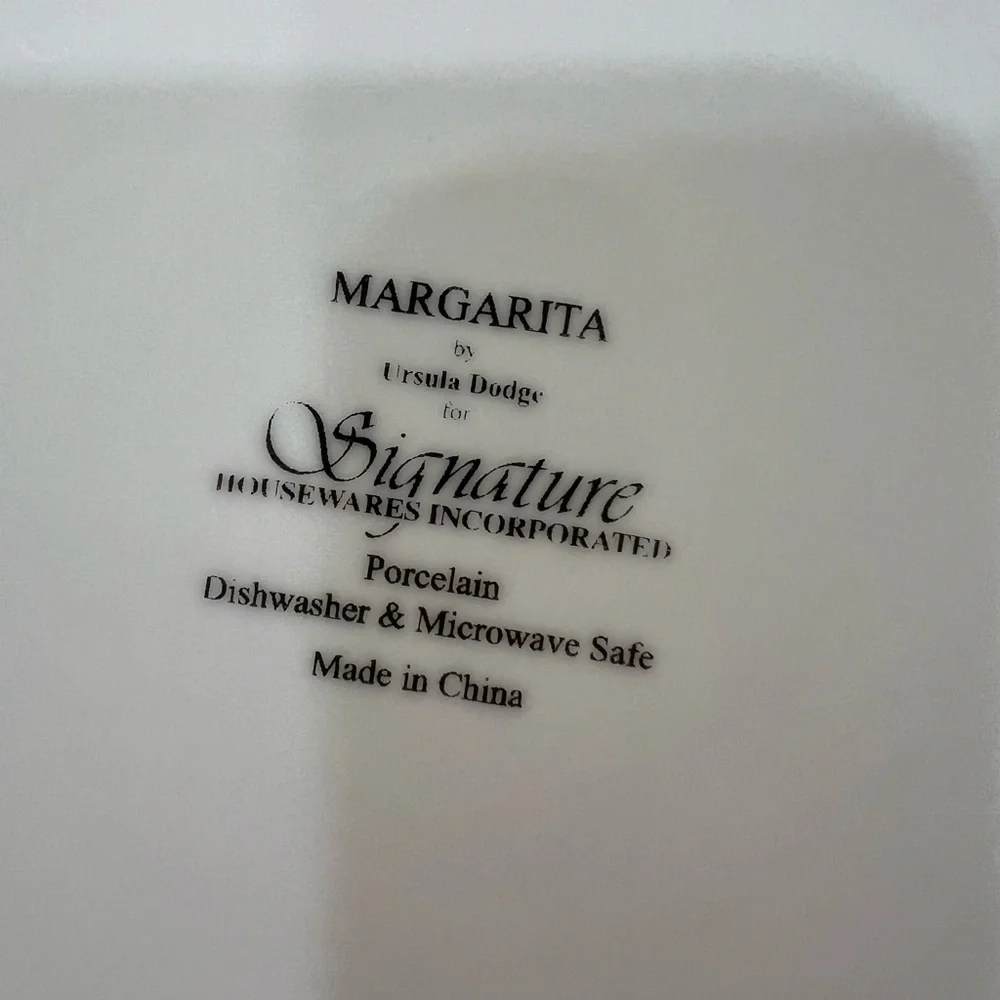 Margarita By Ursula Dodge Signature Appetizer Cocktail Plates 6.75” Set Of 4